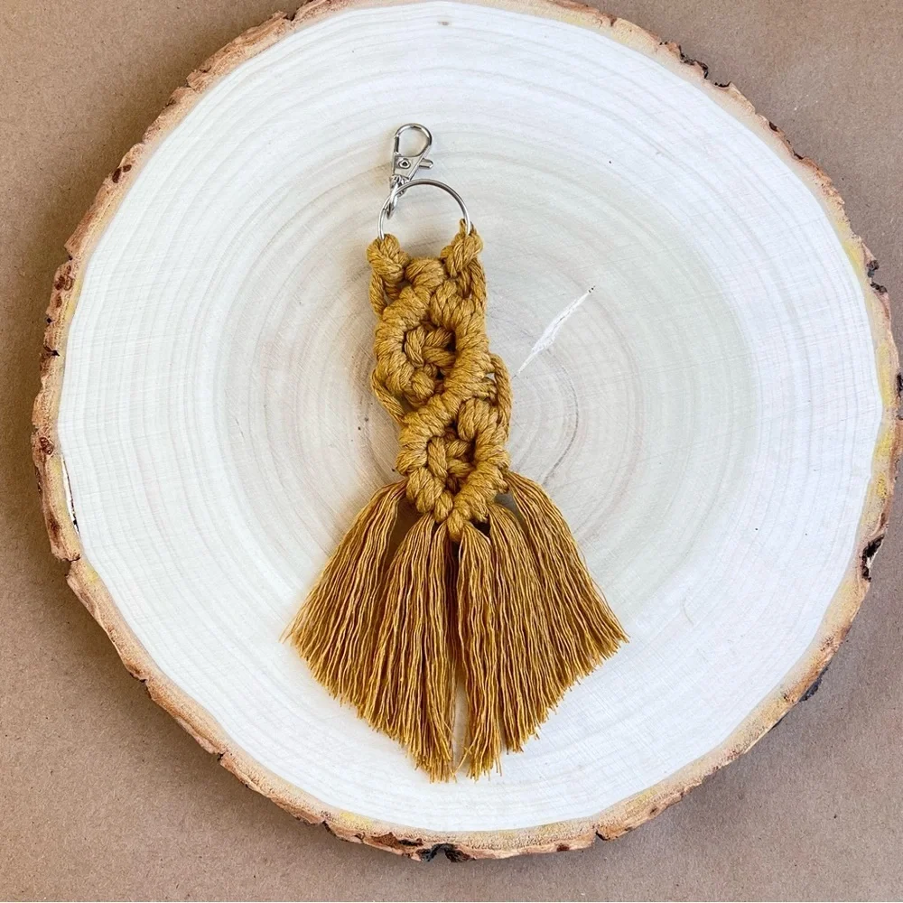 Macrame Keychain Boho Chic Style
